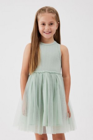 Vestido Cotton On Nova Up Niña Gris Verde | ifXH2f0NVEv