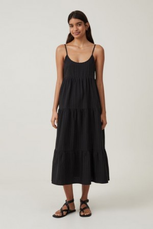 Vestido Largo Cotton On Summer Tiered Mujer Negras | dowFY1jwiKo