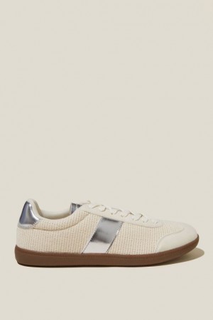 Zapatillas Cotton On Bella Sleek Retro Mujer Plateadas | OrlvpzeaiGw