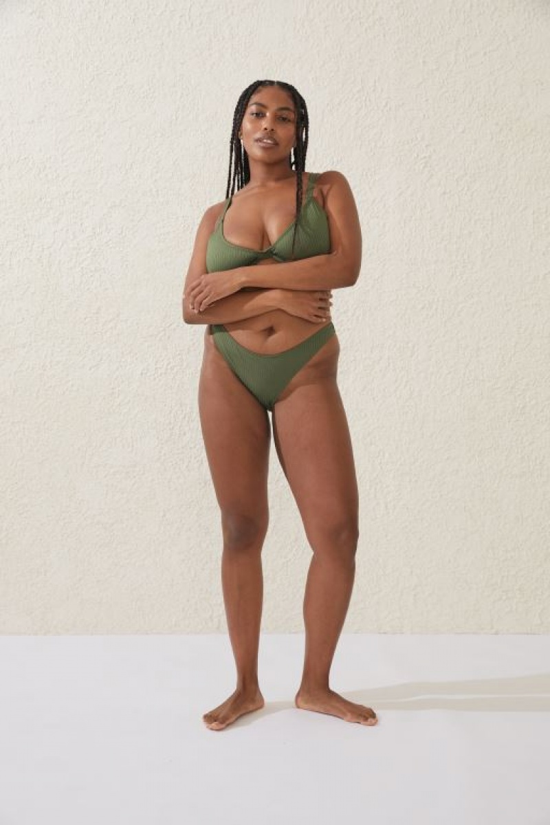 Abajo De Bikini Cotton On High Side Brazilian Seam Mujer Kaki | kPmNbfvBALM