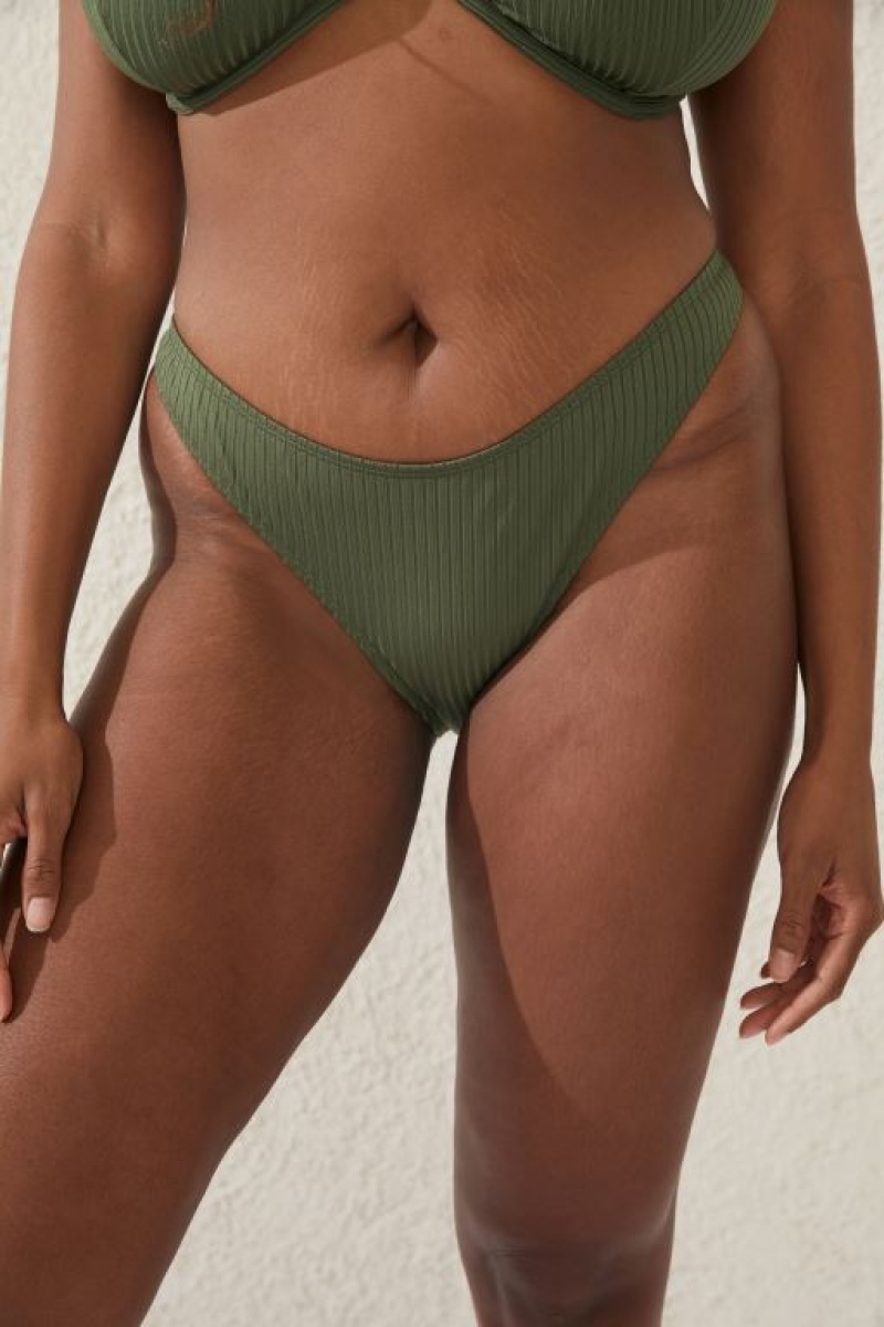 Abajo De Bikini Cotton On High Side Brazilian Seam Mujer Kaki | kPmNbfvBALM