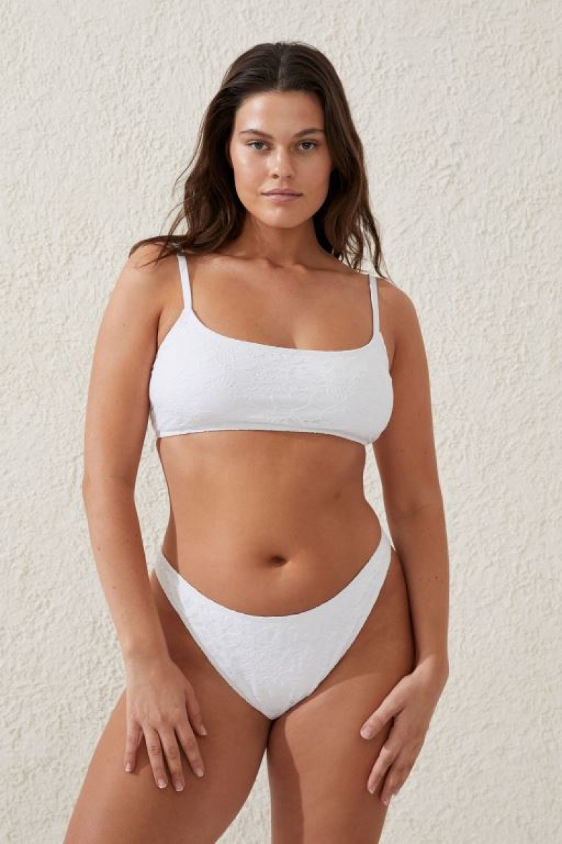 Arriba De Bikini Cotton On Directo Neck Crop Mujer Creme | 1PZOCxwBvn3