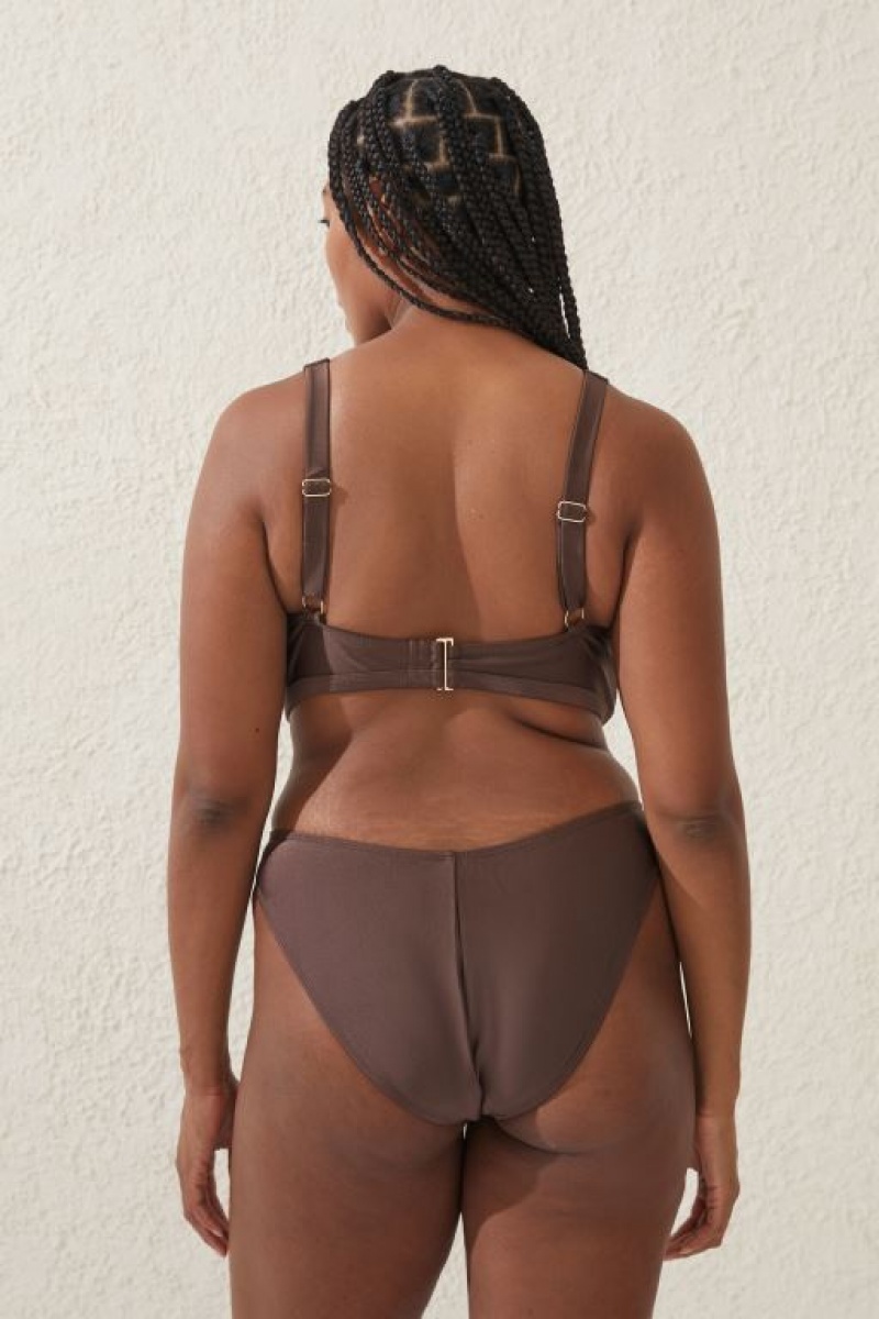 Arriba De Bikini Cotton On Scoop Neck D+ Mujer Brownie | TBHy8XYWmHn