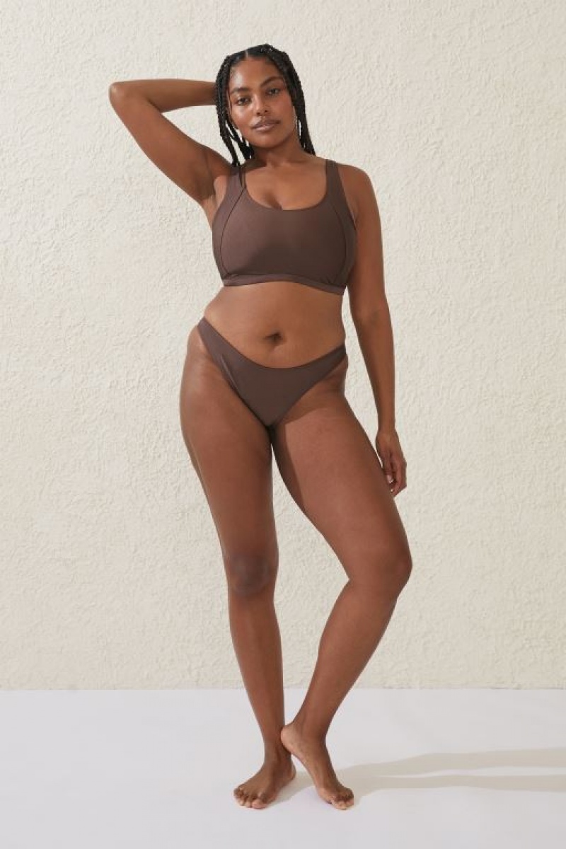 Arriba De Bikini Cotton On Scoop Neck D+ Mujer Brownie | TBHy8XYWmHn