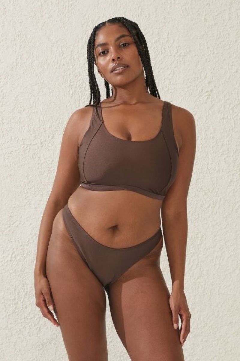 Arriba De Bikini Cotton On Scoop Neck D+ Mujer Brownie | TBHy8XYWmHn