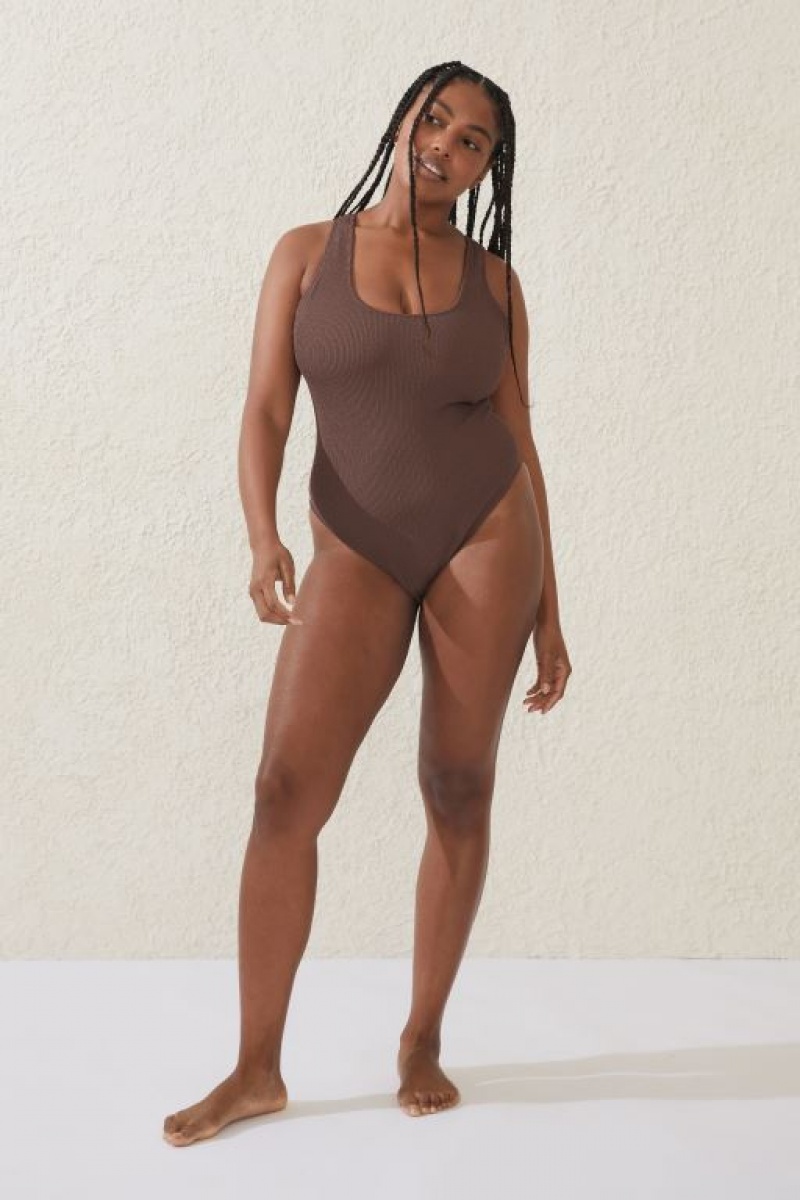 Body Cotton On Scoop Back One Piece Cheeky Mujer Brownie | VTl2hVJuubz