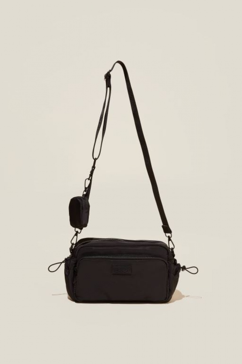 Bolsas Cotton On Active Essentials Crossbody Mujer Negras | UAnpS9e4ZP4