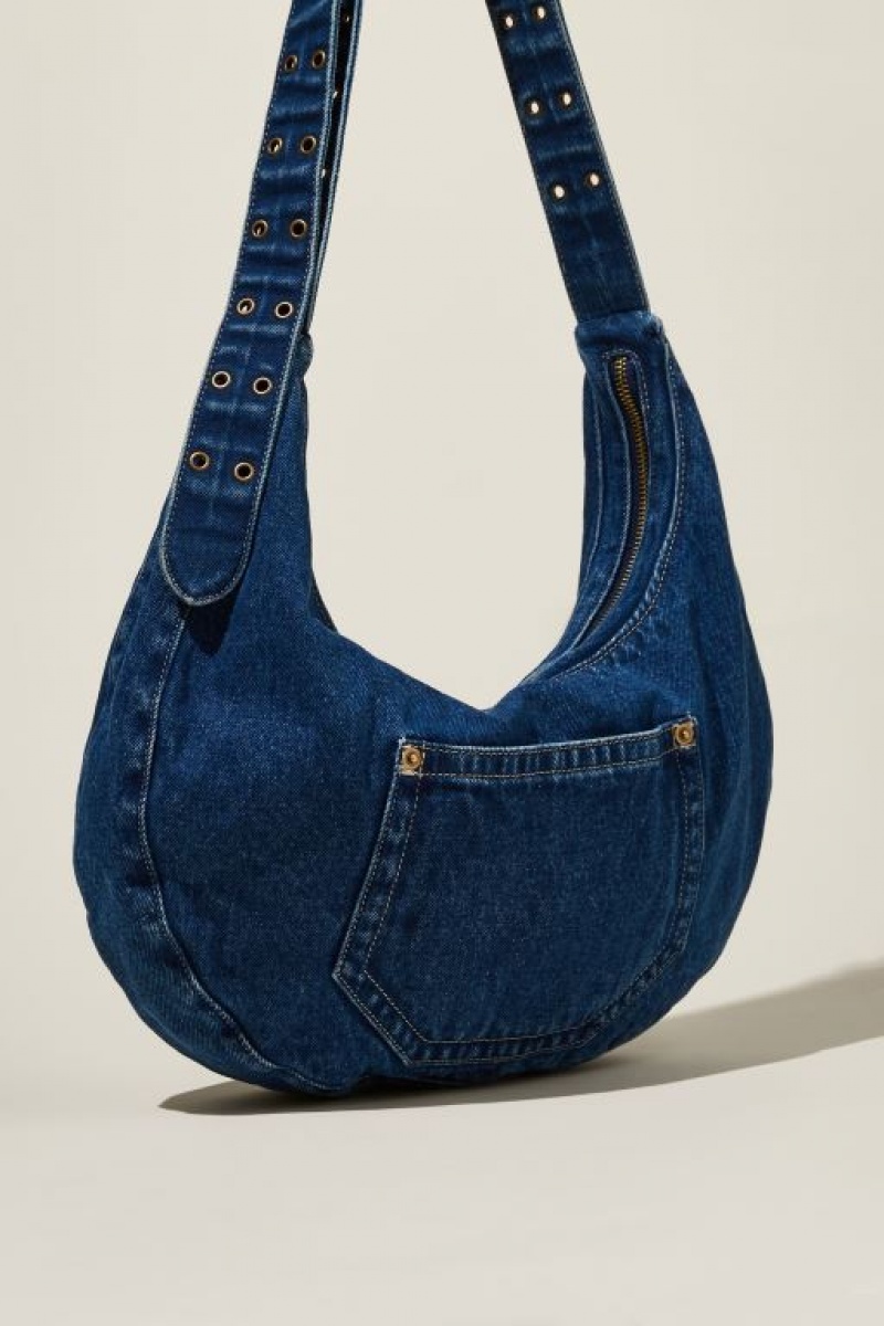 Bolsas Cotton On Bowie Crescent Cross Body Mujer Azules | sxX0DPZTm9T