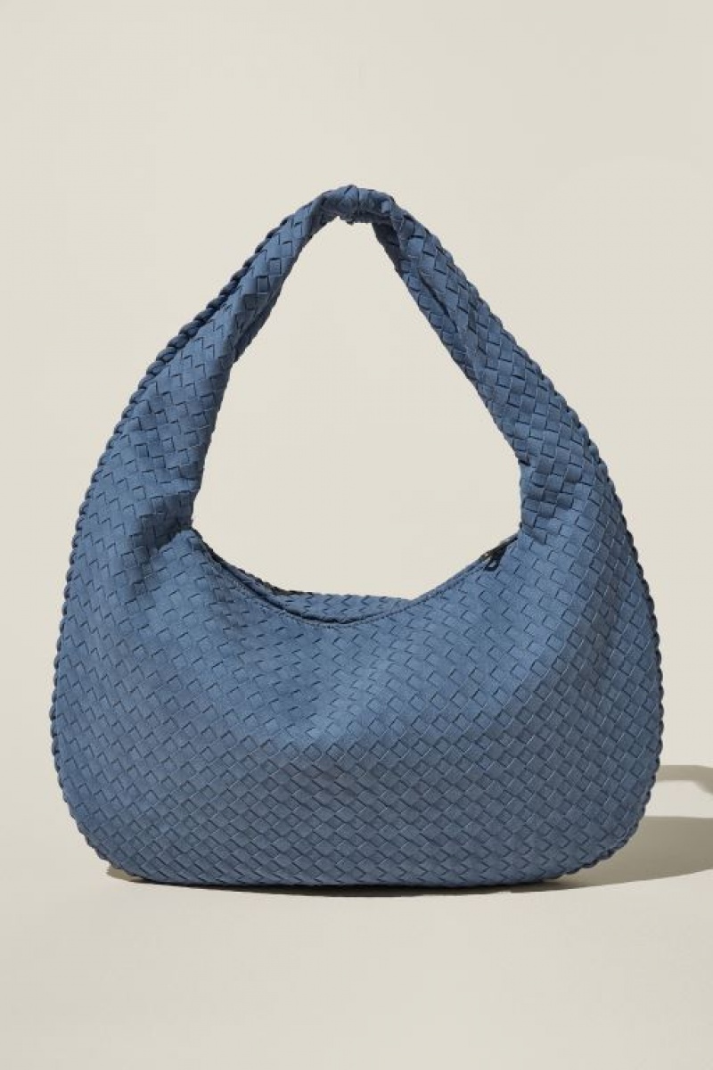 Bolsas Cotton On Luka Woven Slouchy Mujer Azules | CuorgvcjTer