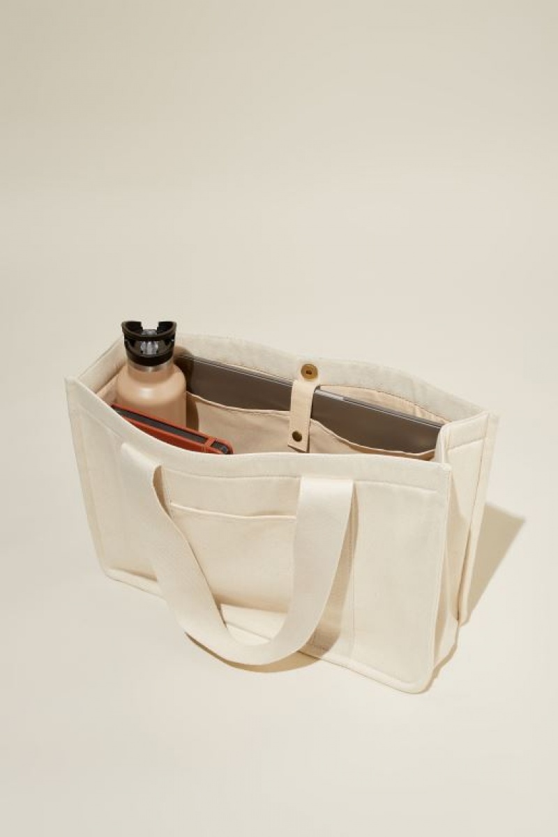 Bolsas Cotton On The Stand By Tote Mujer Beige | VPFXbDOtdSN