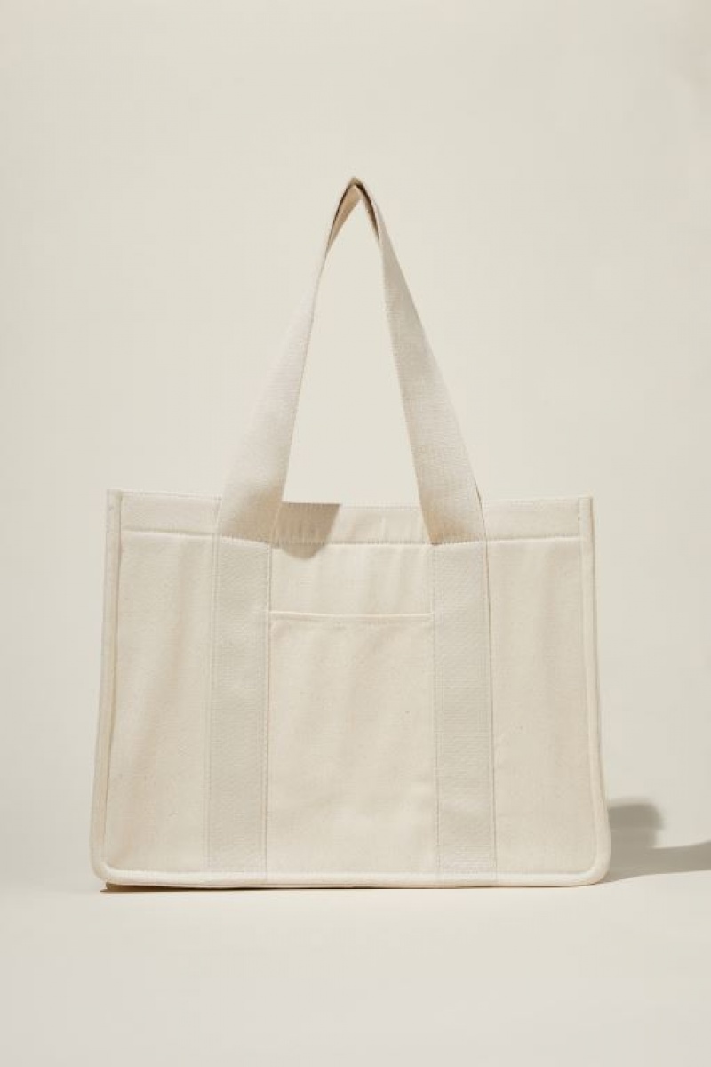 Bolsas Cotton On The Stand By Tote Mujer Beige | VPFXbDOtdSN