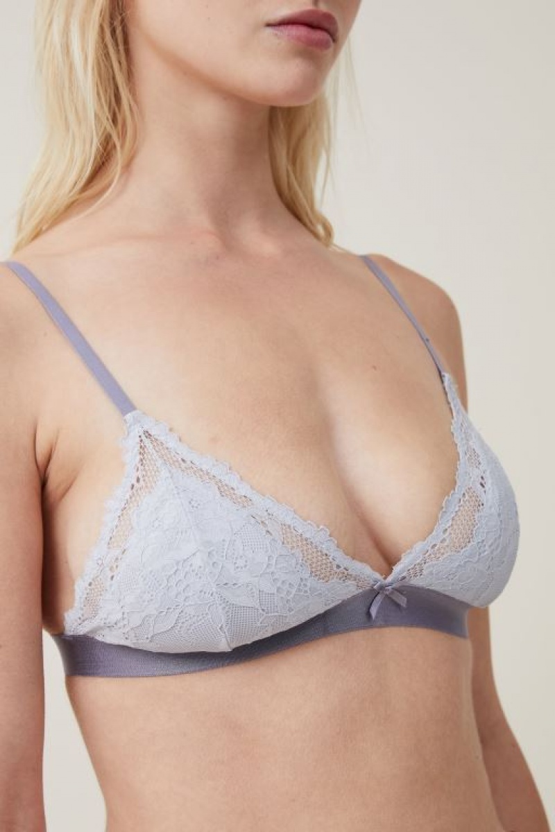 Bralette Cotton On Everyday Encaje Triangle Acolchado Mujer Arctic | ivmUrOyTrn2