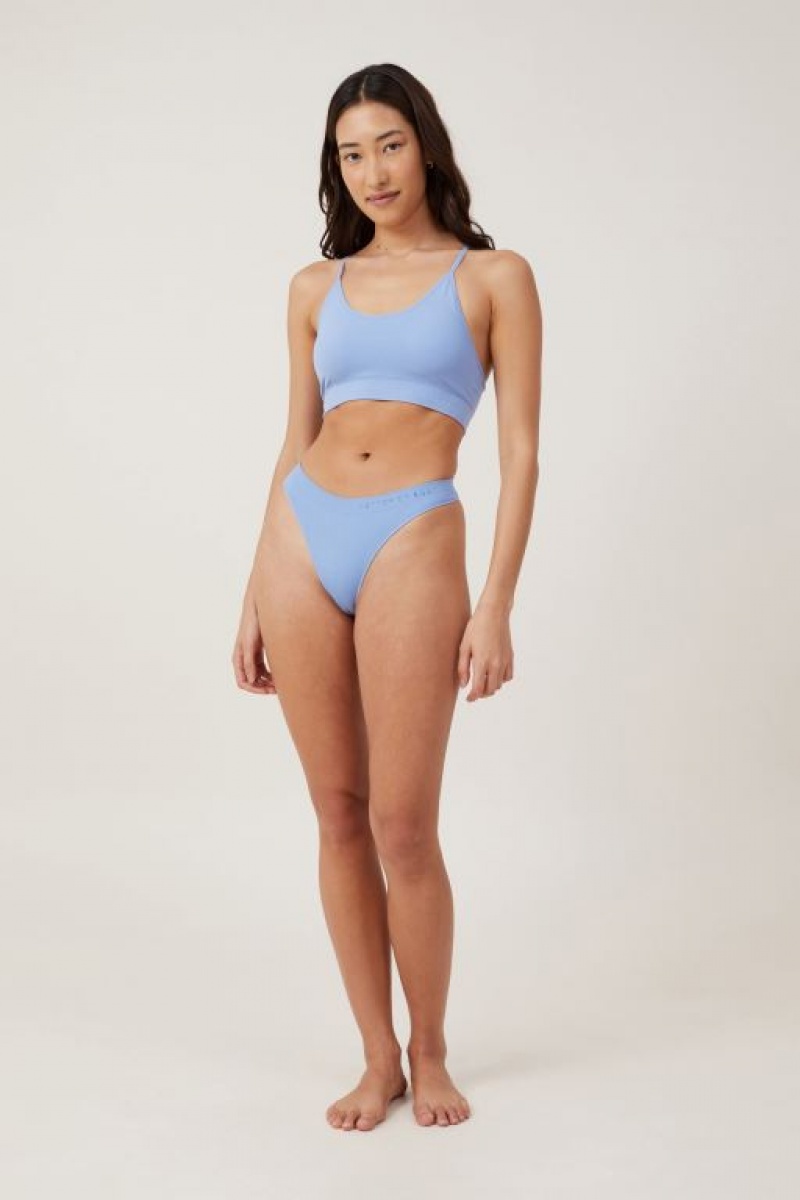 Bralette Cotton On Seamless Longline Cross Over Acolchado Mujer Ocean | 9s54mkEoS8M