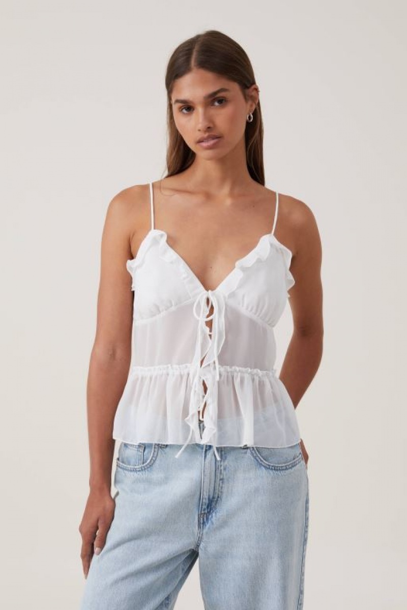 Cami Cotton On Harper Tie Up Mujer Blancas | ZaPwXlBsjQL