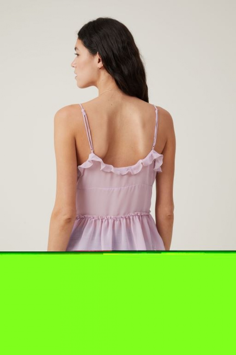 Cami Cotton On Harper Tie Up Mujer Lavanda Azules | UfO3TsM8omN