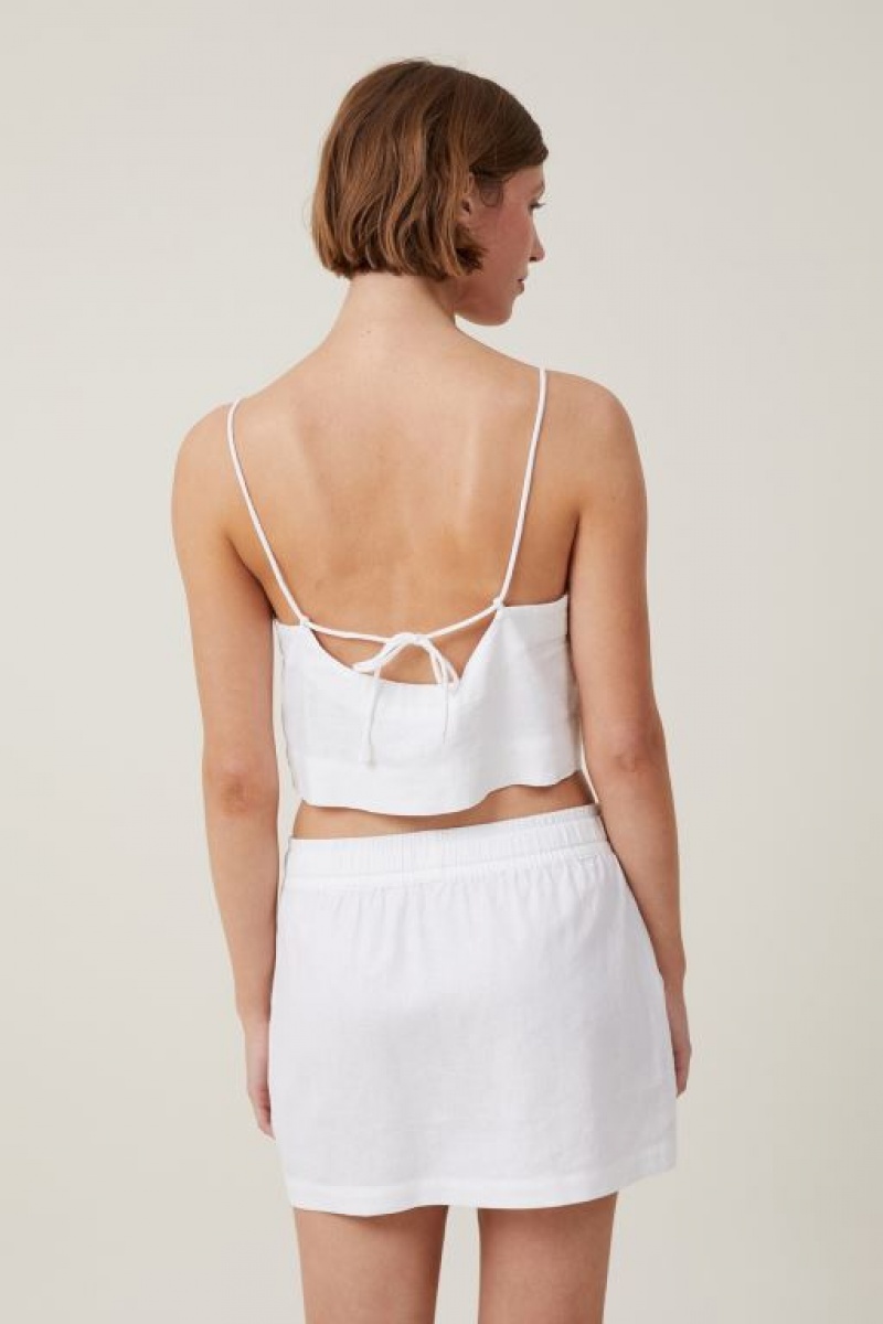 Cami Cotton On Haven Tie Back Mujer Blancas | WPOaAp0Zrcw