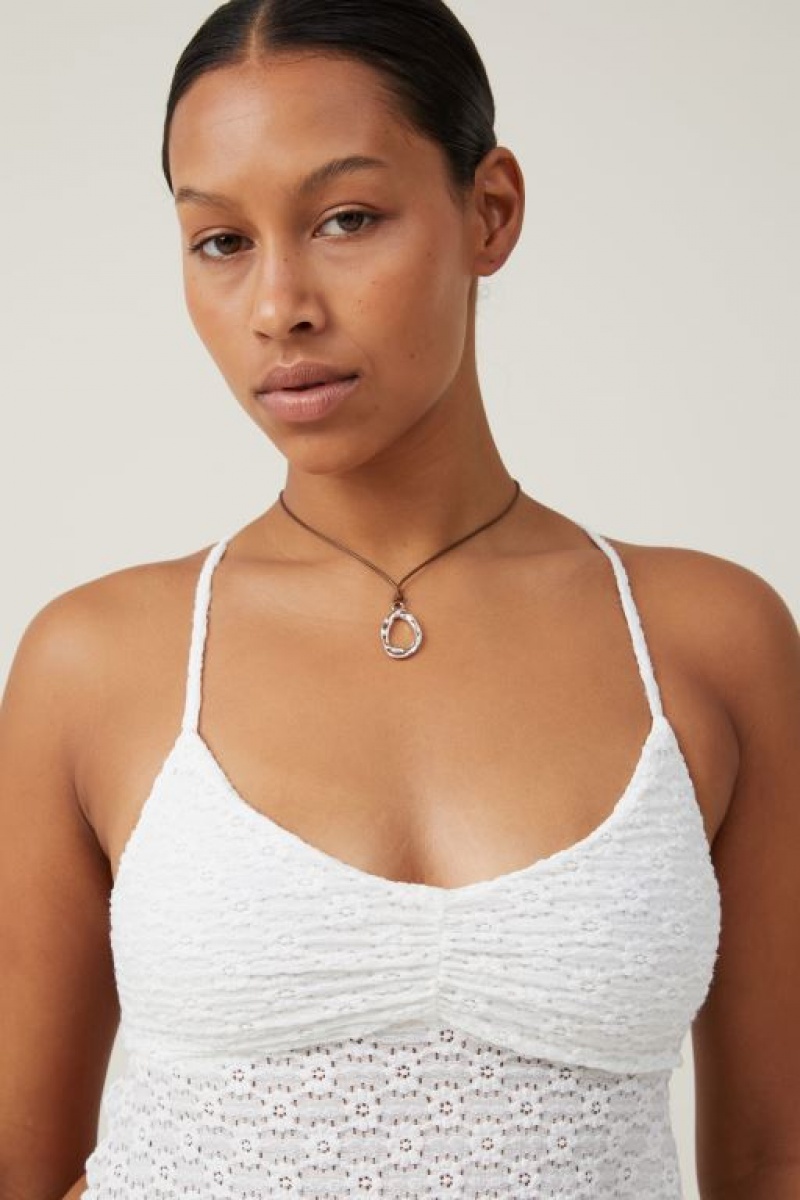 Cami Cotton On Luna Backless Mujer Blancas | oH9U2cHNJrC