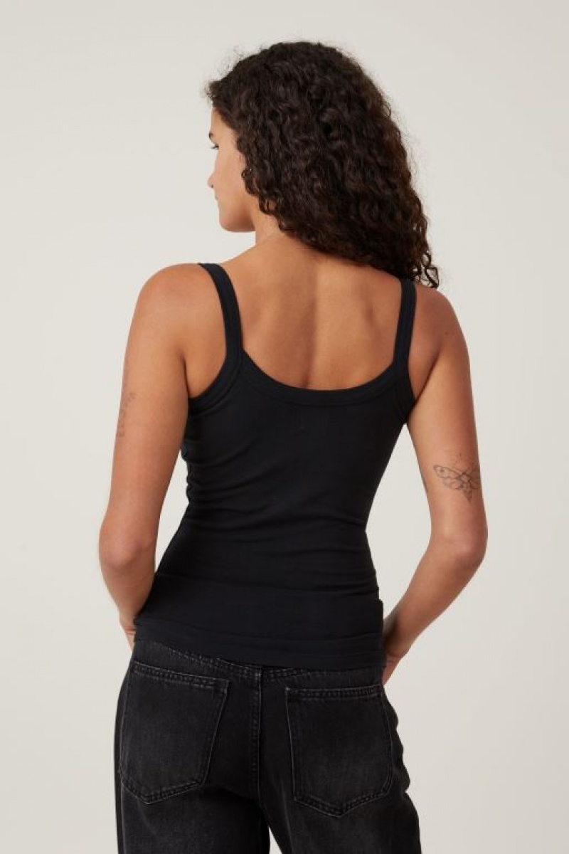 Cami Cotton On The One Basic Scoop Neck Mujer Negras | p3RAInjxOOV