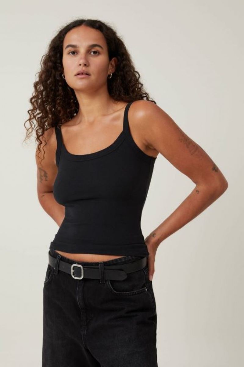 Cami Cotton On The One Basic Scoop Neck Mujer Negras | p3RAInjxOOV