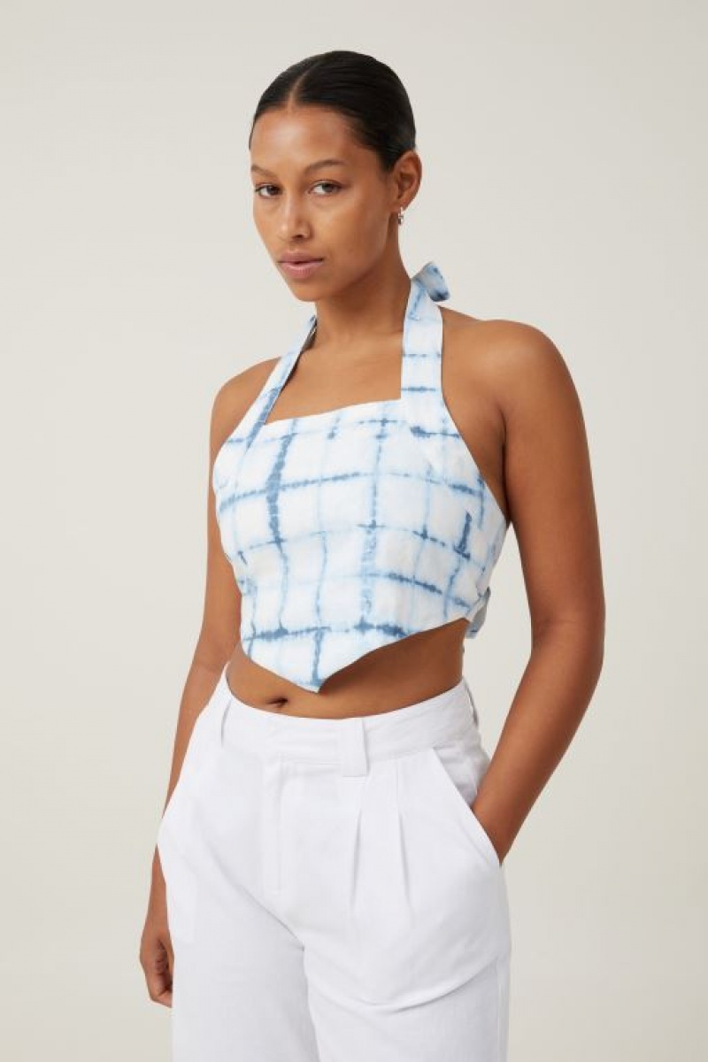 Camisas Cotton On Frankie Linen Halter Top Mujer Shibori | O4BPjMTazQI