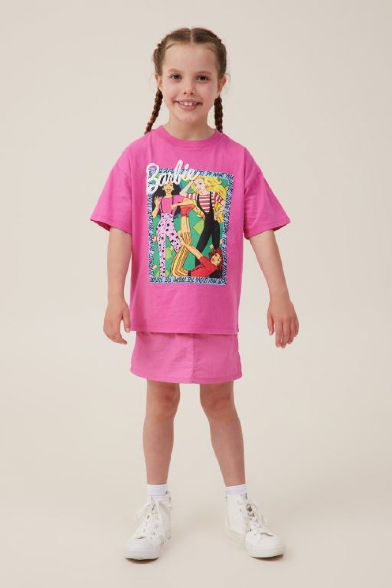 Camiseta Cotton On License Drop Shoulder Corta Sleeve Niña Rosas | l4kbu0CRtSr