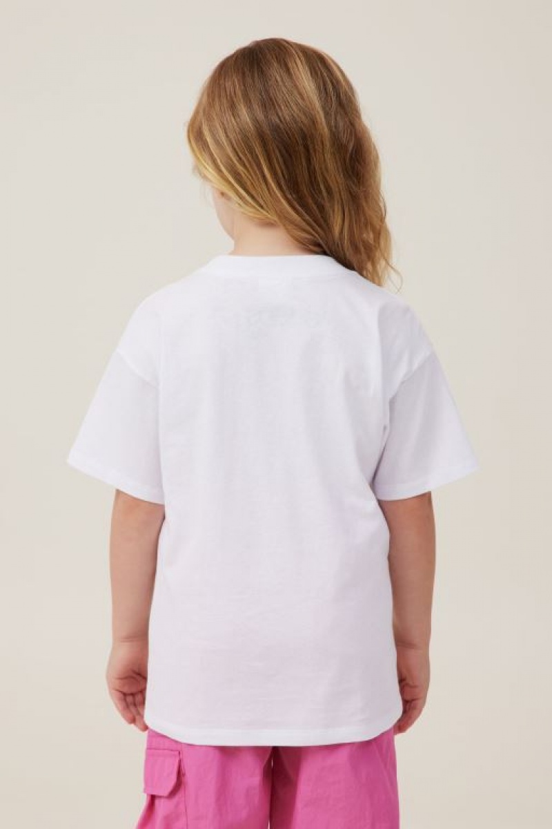 Camiseta Cotton On License Drop Shoulder Corta Sleeve Niña Blancas | PpwS1Ia29yL