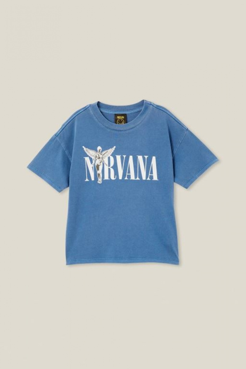 Camiseta Cotton On License Drop Shoulder Corta Sleeve Niño Azules Azules | heDEH2Cr3qW