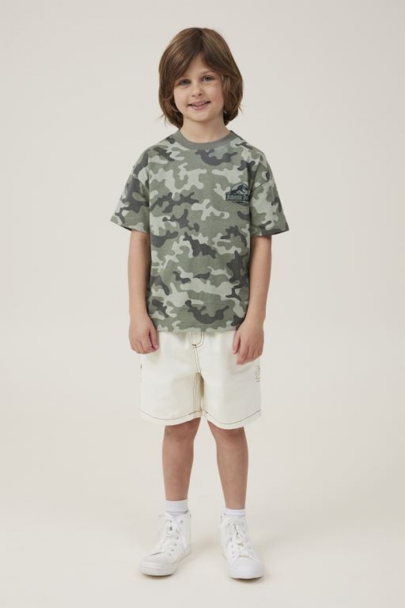 Camiseta Cotton On License Drop Shoulder Corta Sleeve Niño Camuflaje | tI8dRZ3Q2hL