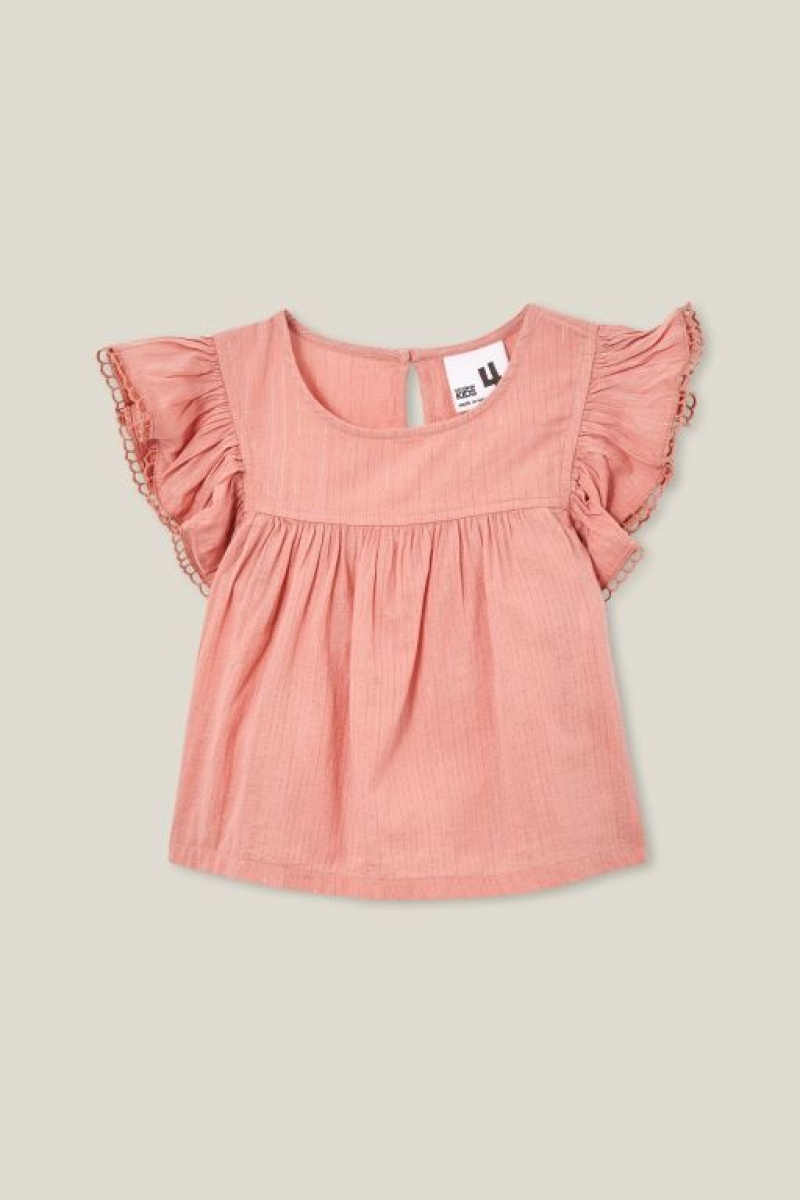 Camiseta Cotton On Madison Scallop Sleeve Niña Rayadas | 7YpaoPnMfGQ