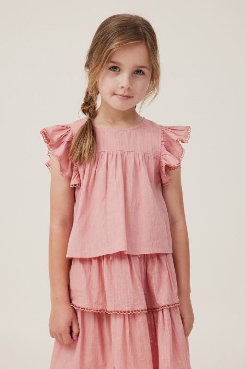 Camiseta Cotton On Madison Scallop Sleeve Niña Rayadas | 7YpaoPnMfGQ