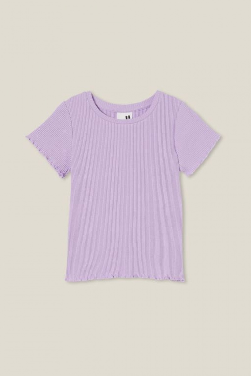 Camiseta Cotton On Raya Rib Baby Niña Moradas | yyObZJrVIFq