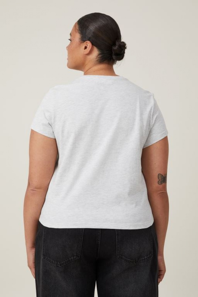 Camiseta Cotton On The 91 Mujer Gris Claro | xKyhWDVmQ1i