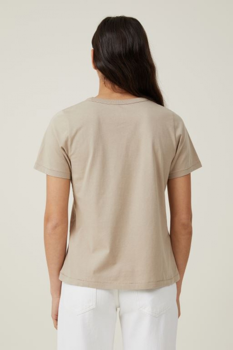 Camiseta Cotton On The Classic Organic Mujer Gris Marrones | 23L1pwUxttI