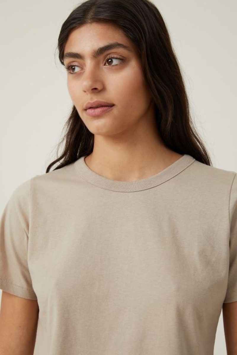 Camiseta Cotton On The Classic Organic Mujer Gris Marrones | 23L1pwUxttI