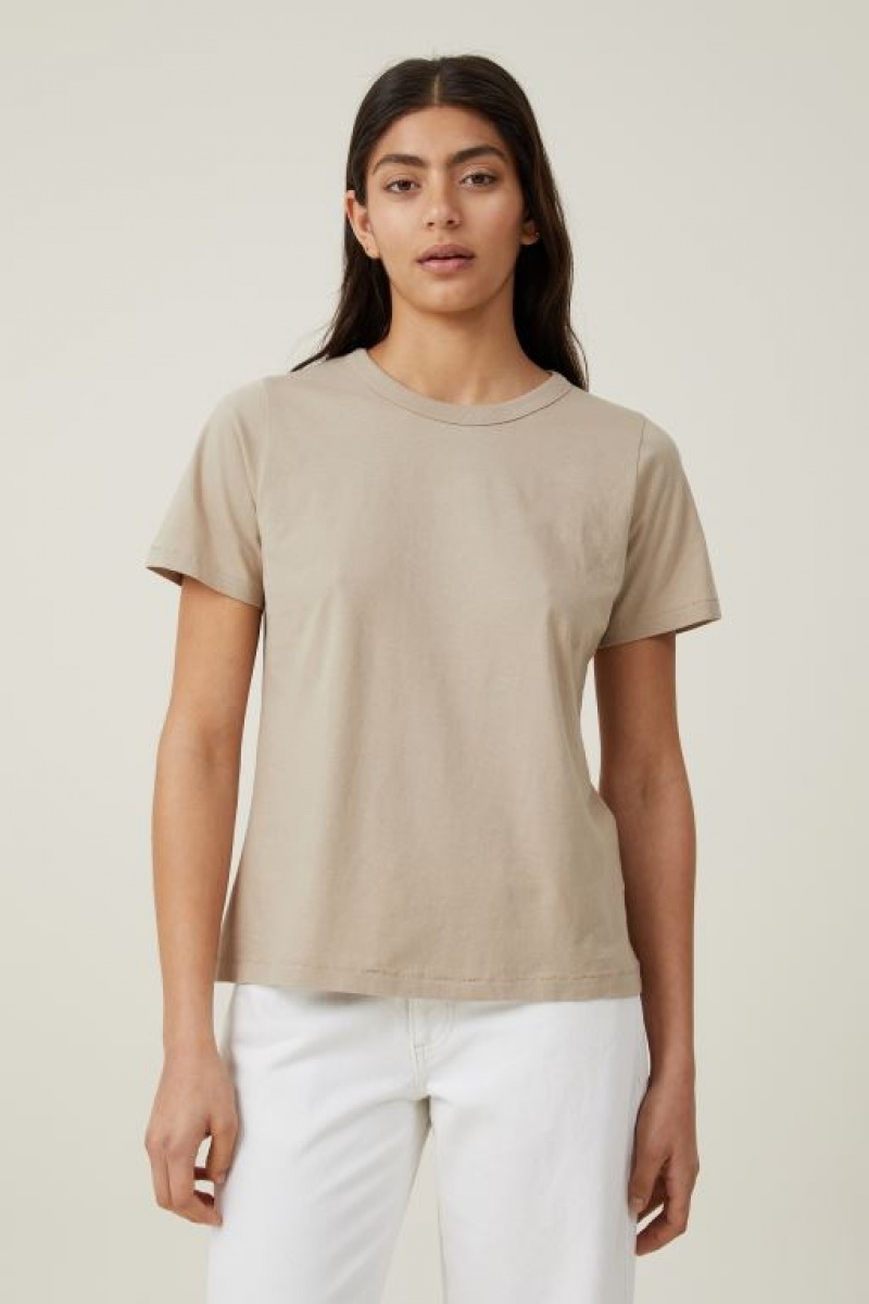 Camiseta Cotton On The Classic Organic Mujer Gris Marrones | 23L1pwUxttI