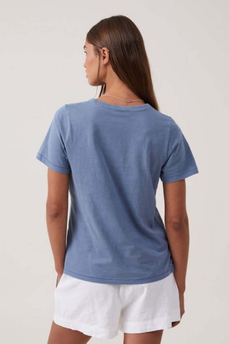 Camiseta Cotton On The Classic Organic Mujer Azules | v6Zqq82SOjt