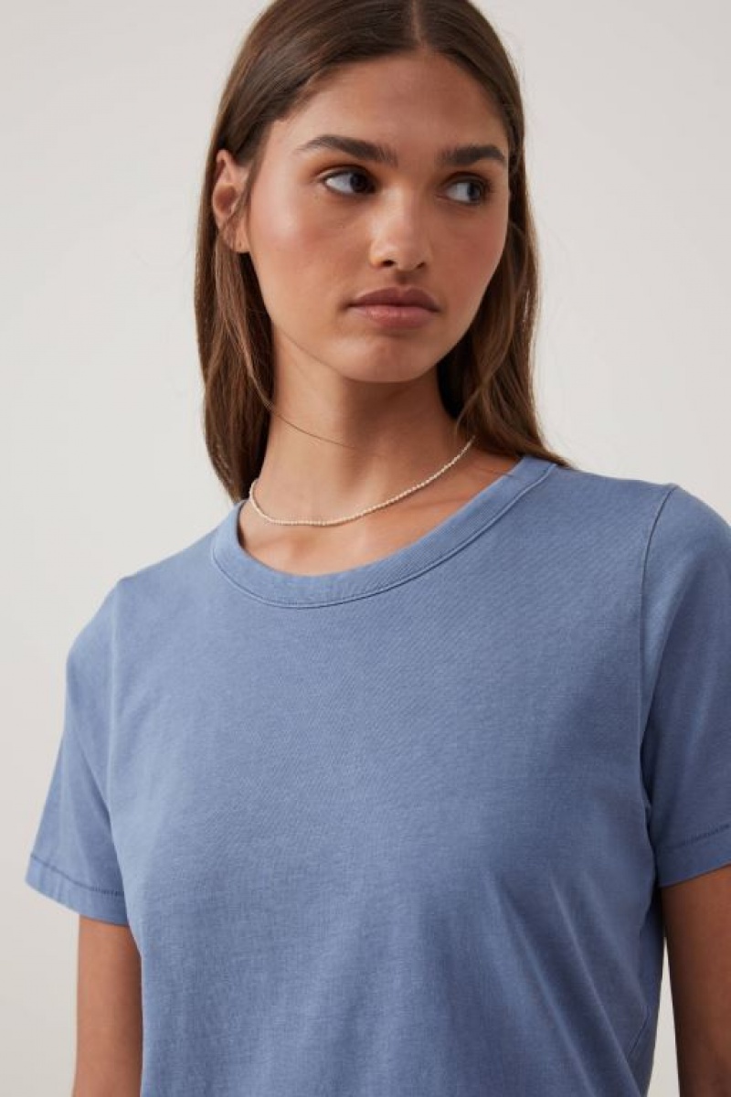 Camiseta Cotton On The Classic Organic Mujer Azules | v6Zqq82SOjt