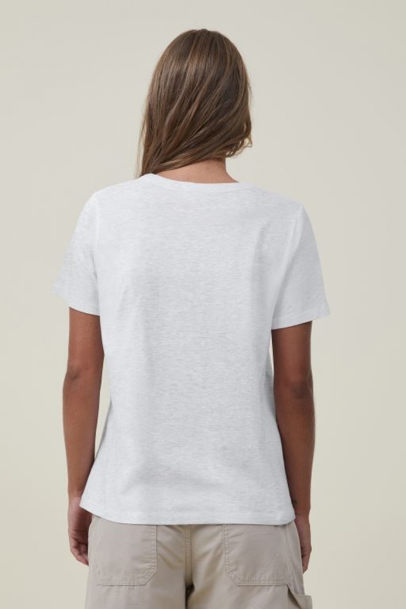 Camiseta Cotton On The Classic Organic Mujer Gris Claro | wbV3TPFr3G5