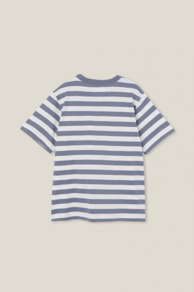 Camiseta Cotton On The Eddy Essential Corta Sleeve Niño Gris Amarillo Claro Rayadas | 6HaElNQ6exC