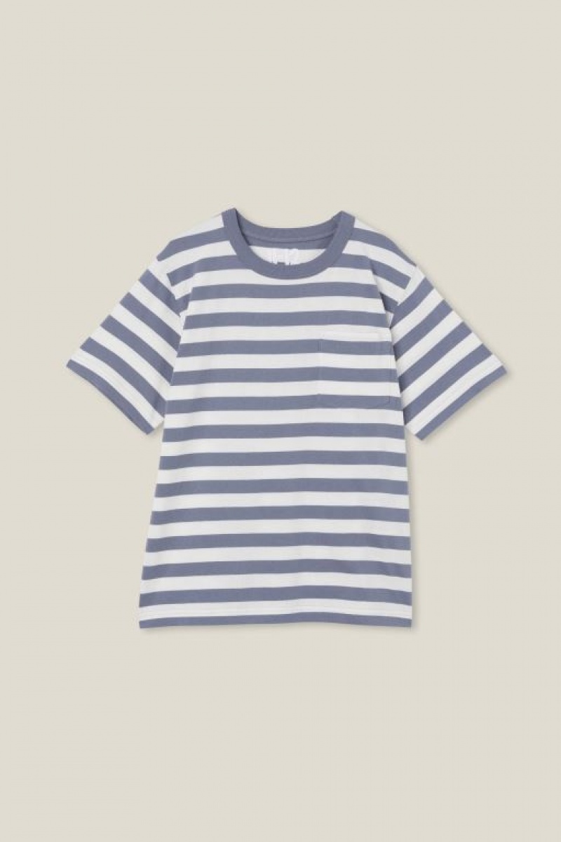 Camiseta Cotton On The Eddy Essential Corta Sleeve Niño Gris Amarillo Claro Rayadas | 6HaElNQ6exC