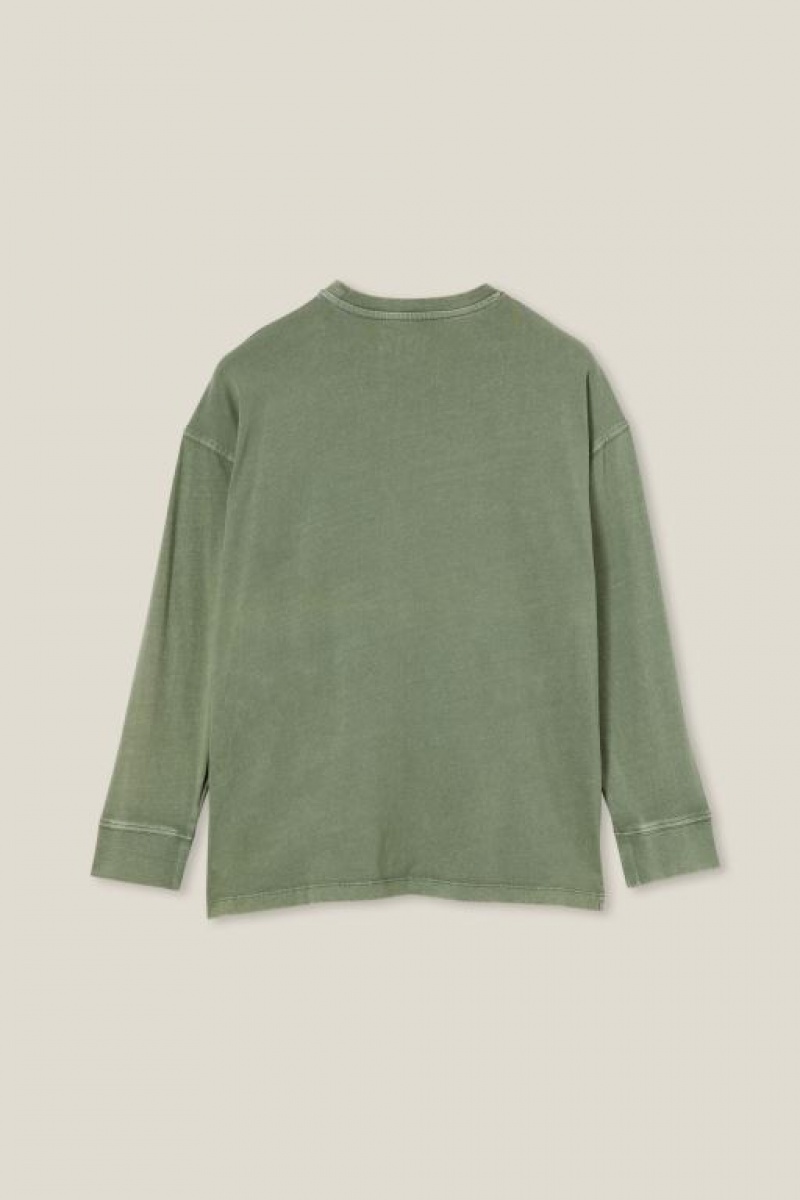 Camiseta Cotton On The Eddy Essential Long Sleeve Niño Verde Azules | vcnFQN3M2dU