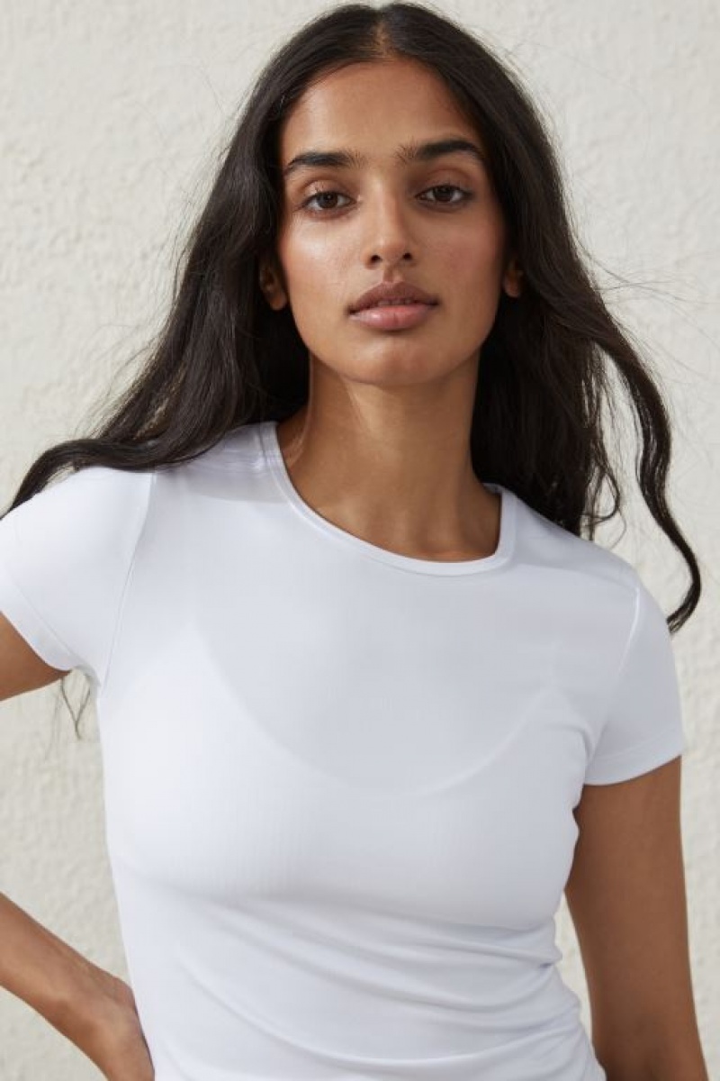 Camiseta Cotton On Ultra Soft Fitted Mujer Blancas | 9bt8qb0VvRJ