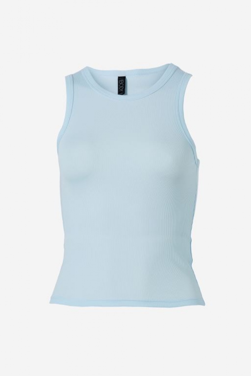 Camiseta Tirantes Cotton On Active Rib Mujer Azules | 8g76RGSjTFc