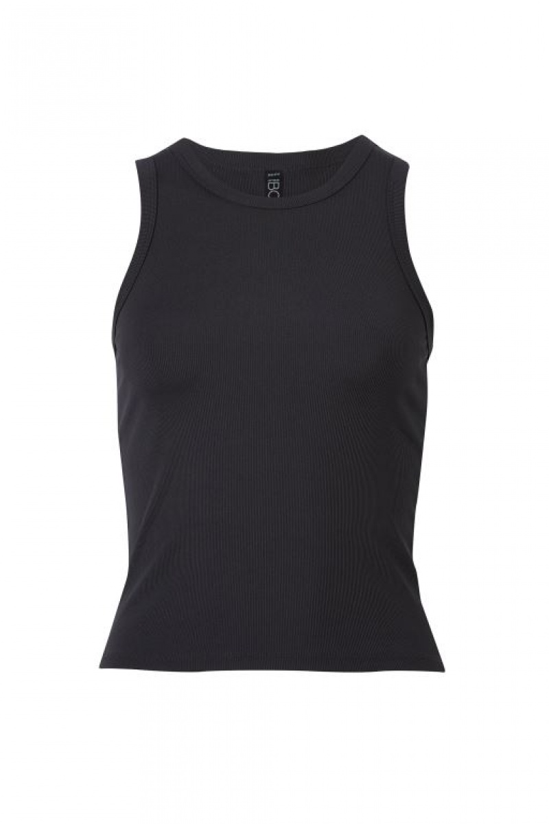 Camiseta Tirantes Cotton On Active Rib Mujer Negras | dzbvYy73084