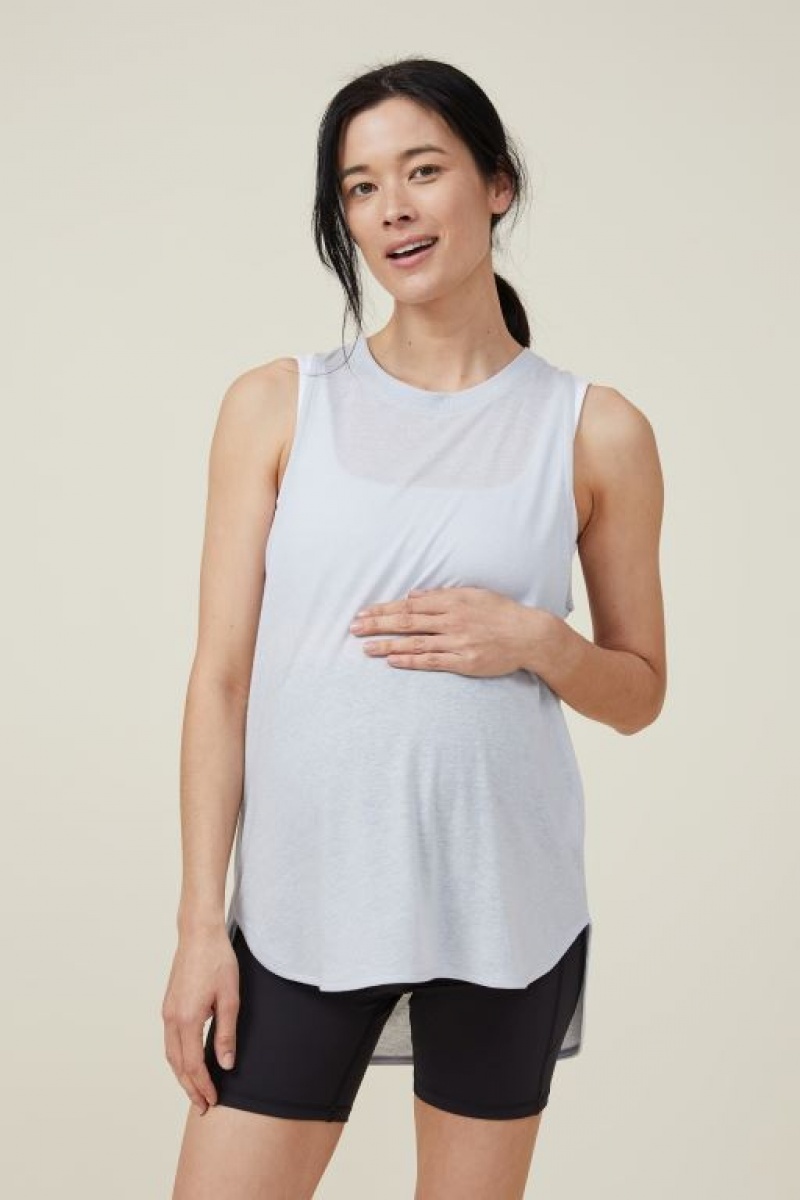 Camiseta Tirantes Cotton On Maternity Active Curve Hem Mujer Gris | vb3kwa62rLE