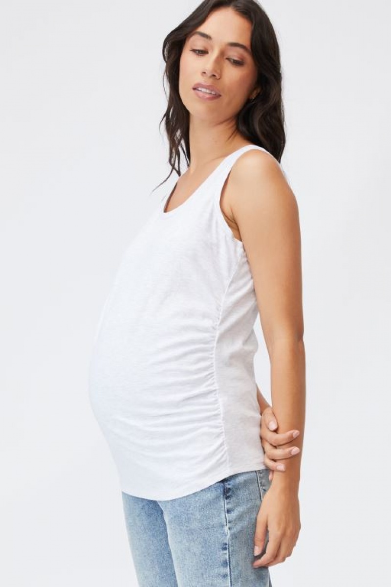 Camiseta Tirantes Cotton On Maternity Everyday Gathered Side Mujer Plateadas | WimL4WTBuK0