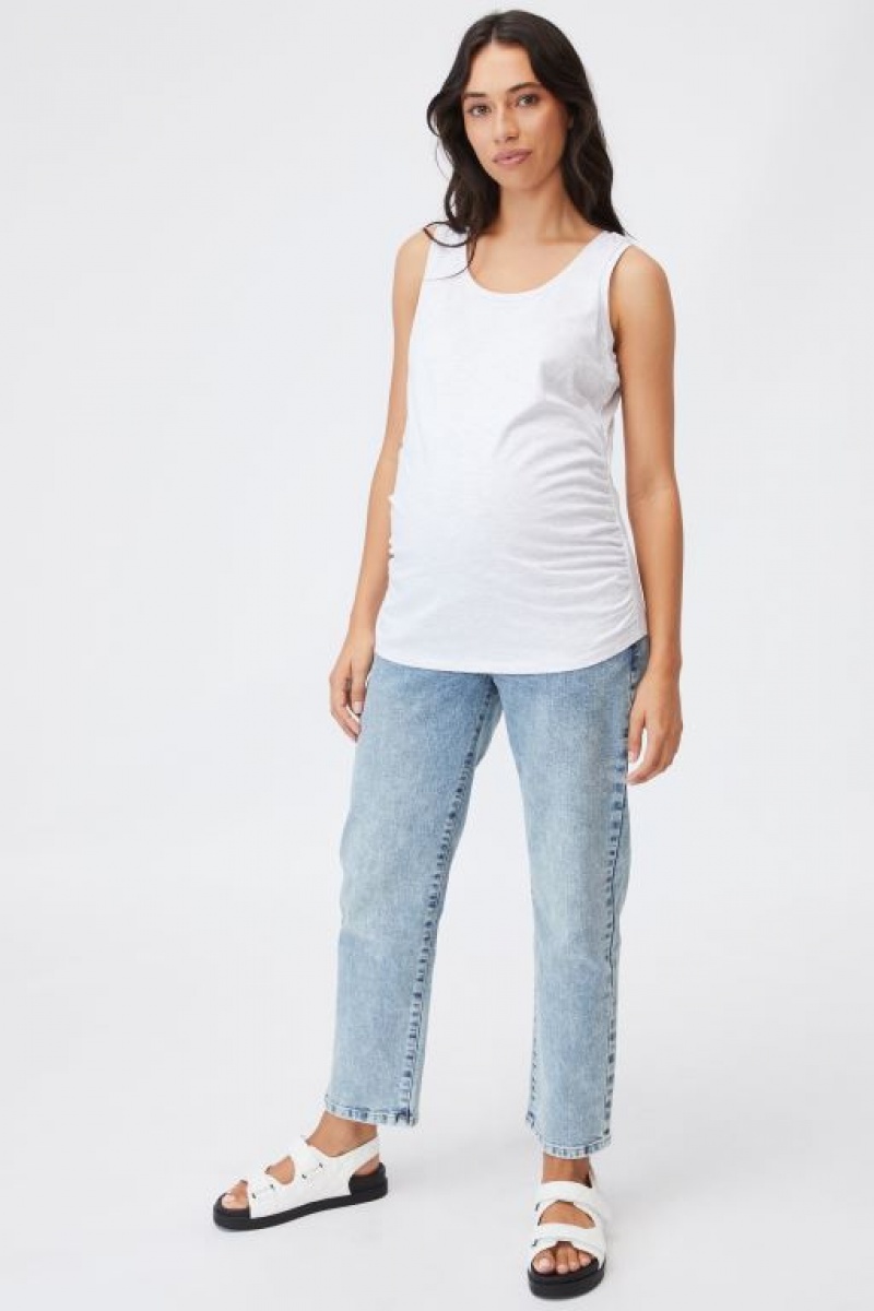 Camiseta Tirantes Cotton On Maternity Everyday Gathered Side Mujer Plateadas | WimL4WTBuK0