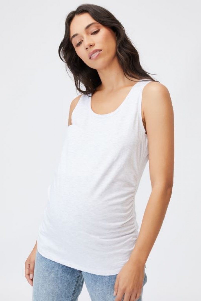 Camiseta Tirantes Cotton On Maternity Everyday Gathered Side Mujer Plateadas | WimL4WTBuK0