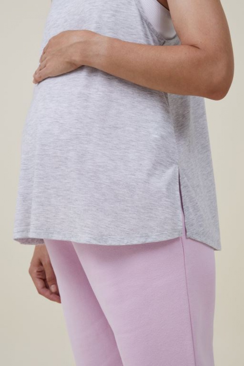 Camiseta Tirantes Cotton On Maternity V2 Mujer Gris | IyHWD9LJIw6