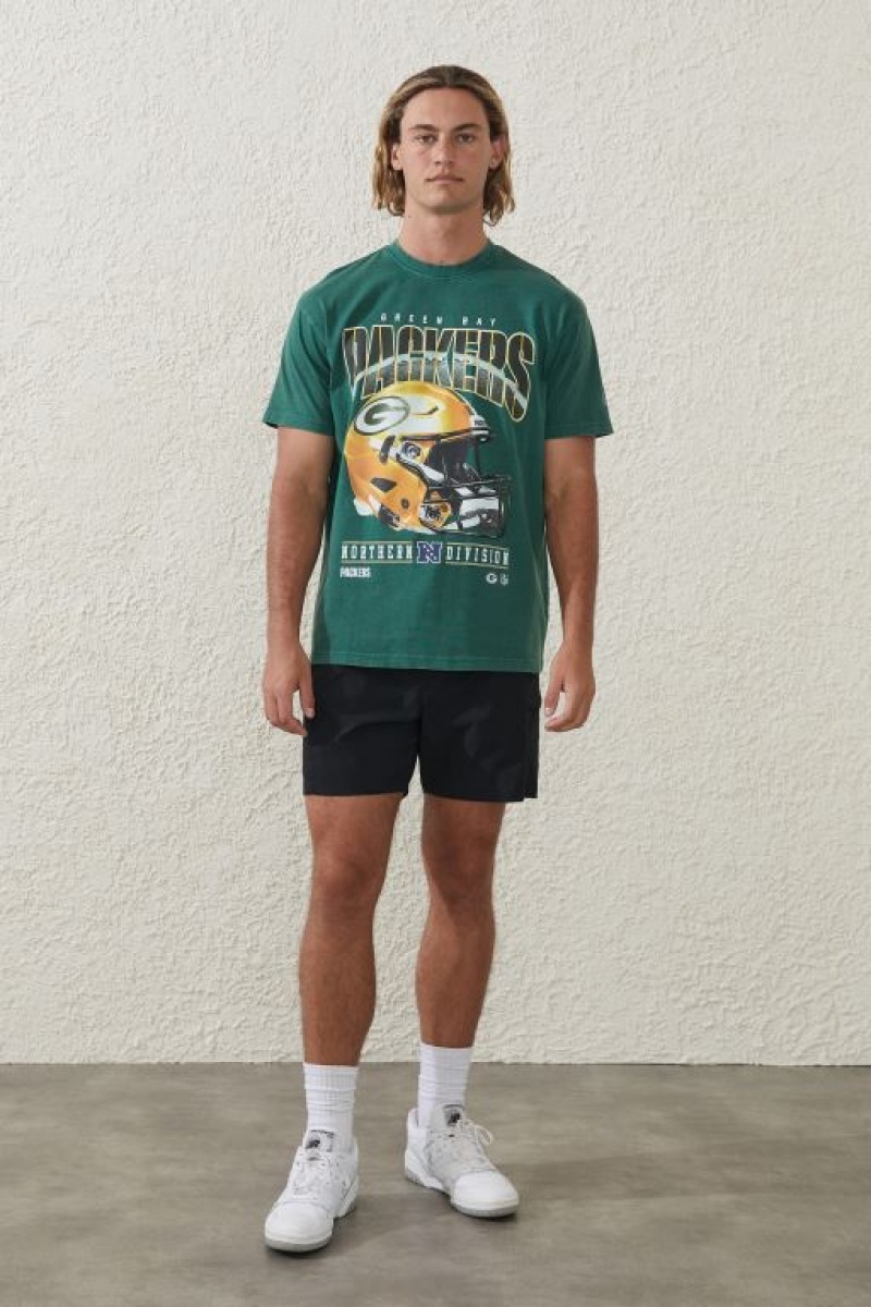 Camisetas Estampadas Cotton On Active Nfl Oversized Hombre Verde | sruVnNwcZ2A